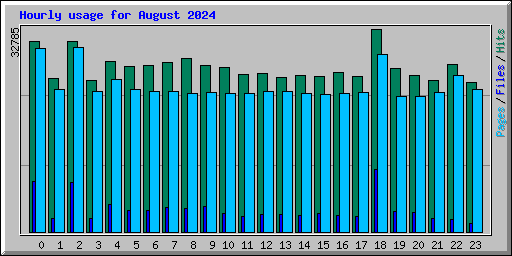 Hourly usage for August 2024