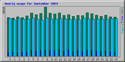 Hourly usage for September 2024