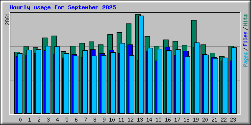 Hourly usage for September 2025