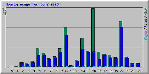 Hourly usage for June 2026