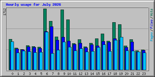 Hourly usage for July 2026
